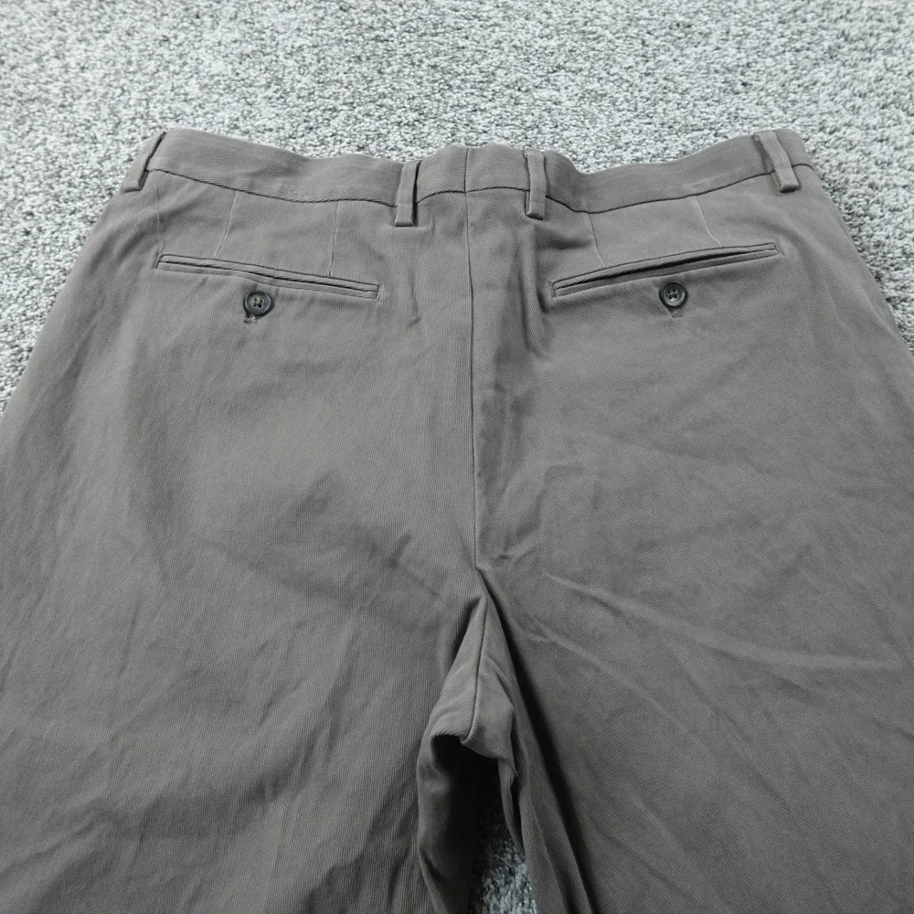 Banana Republic Pants Mens 36X34 Gray Chino Trouser Flat Front Stretch Baggy Y2K